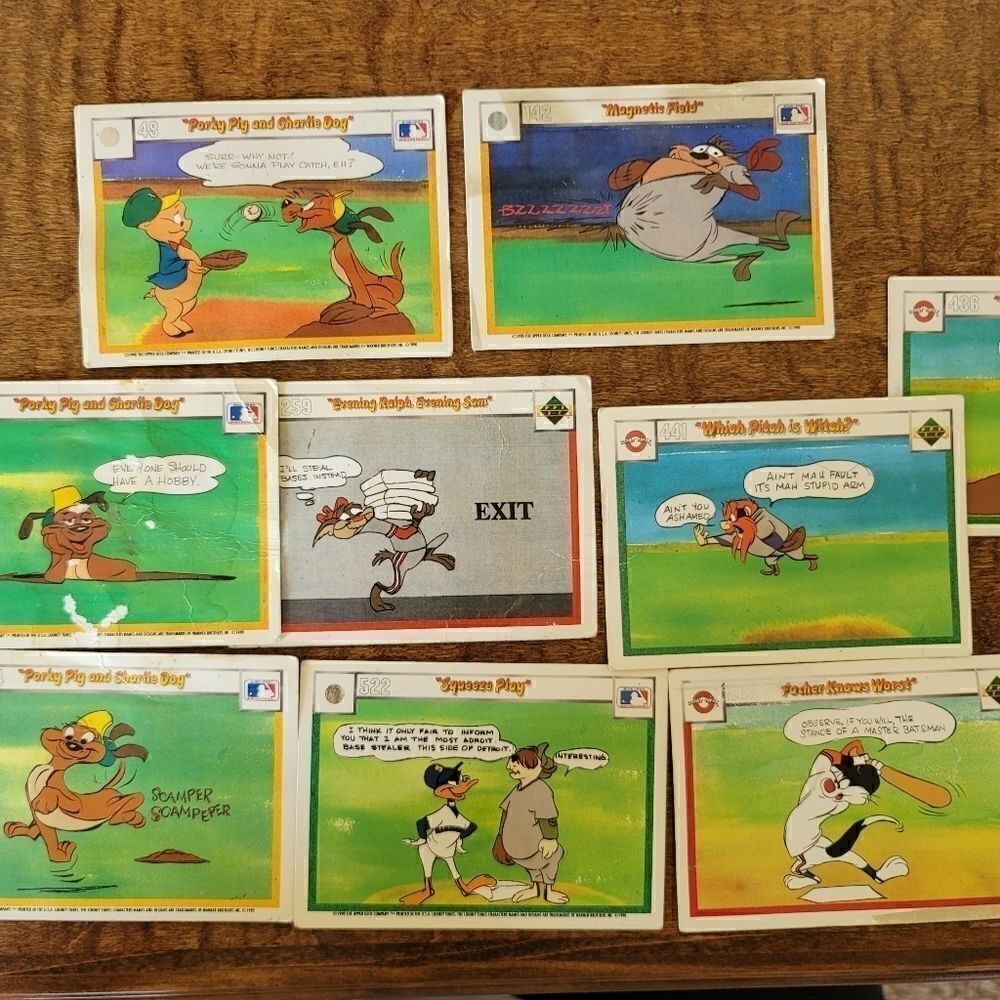 90's vintage Looney Tunes baseball cards MLB taz